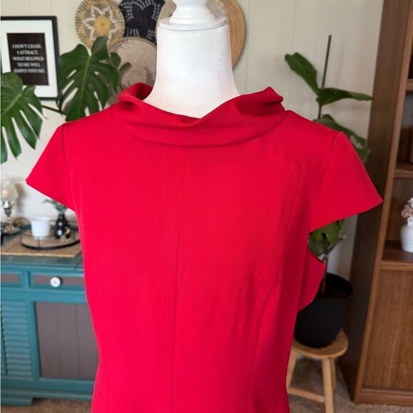 Liz Claiborne Vibrant Red Midi Dress - Picture 2 of 10